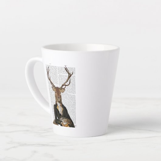 Deer Portrait Latte Mok (Linkerhoek)