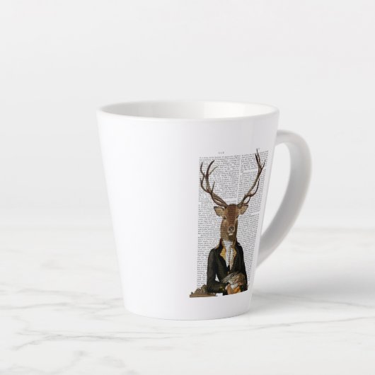 Deer Portrait Latte Mok (Rechterhoek)