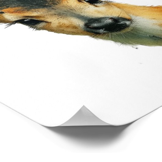 Deer Portrait Poster (Hoek)