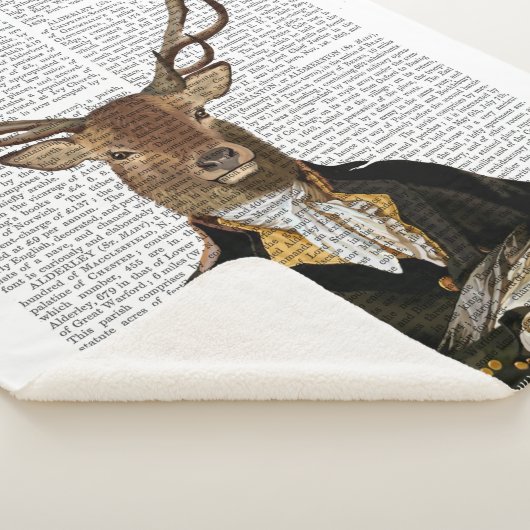 Deer Portrait Sherpa Deken (3/4)