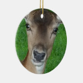 Deer Portret Fotografie Wildlife Keramisch Ornament (Rechts)