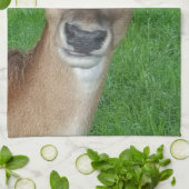 Deer Portret Fotografie Wildlife Theedoek (Gevouwen)