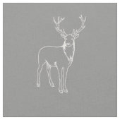 Deer Print Fabric Stof (Close Up)