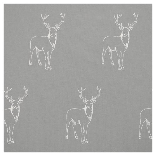 Deer Print Fabric Stof (Swatch)