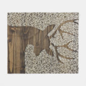 Deer Print Fleece Blanket Deken (Voorkant (Horizontaal))