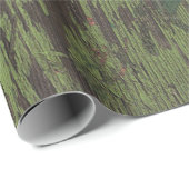 Deer Pset Rustic Green Holiday Wrapping Paper Cadeaupapier (Rol Hoek)