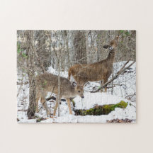 Deer Puzzle met witte vulling