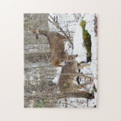 Deer Puzzle met witte vulling Legpuzzel (Verticaal)