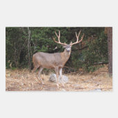 Deer Rectangle Sticker (Voorkant)