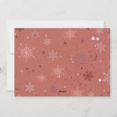 Deer Red Bow Zwart Wit Feestdagenkaart (Achterkant)