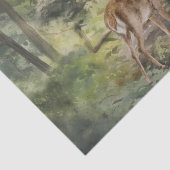 Deer Redwood Forest Waterverf Tissuepapier (Detail)