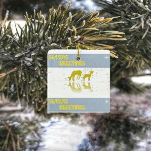 Deer Reflection- Star Keramisch Ornament