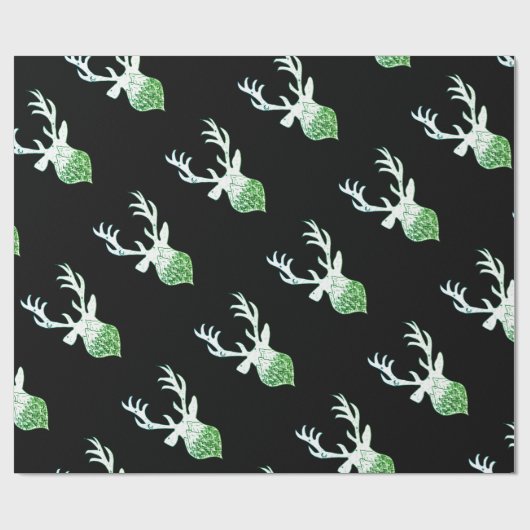 Deer, rendier, antler, pap-worp cadeaupapier (Vlak)