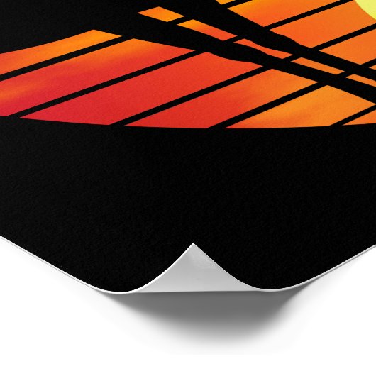 DEER RETRO SUNSET POSTER (Hoek)