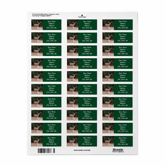 Deer Return Address Sticker (Full Sheet)