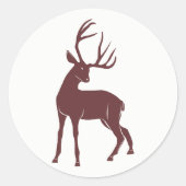 Deer Ronde Sticker (Voorkant)