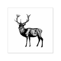 DEER RUBBER STAMP
