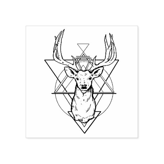 Deer Rubberstempel (Afrduk)