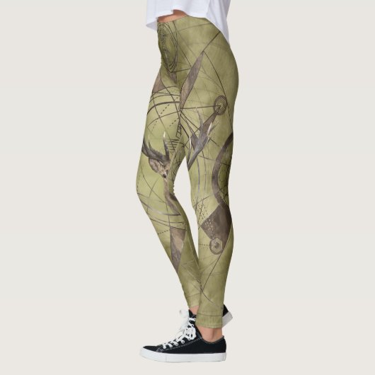 Deer Sacred Geometry Digital Art Leggings (Links)