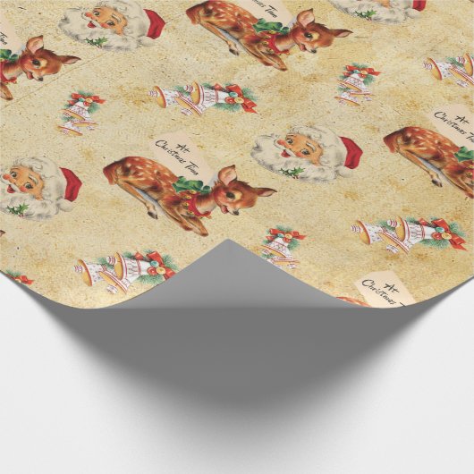 Deer Santa 2 Cadeaupapier (Hoek)