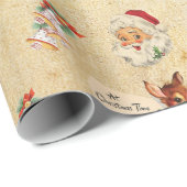 Deer Santa 2 Cadeaupapier (Rol Hoek)