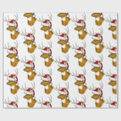 Deer Santa Cadeaupapier (Vlak)