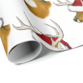 Deer Santa Cadeaupapier (Rol Hoek)