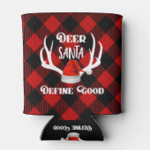 Deer Santa Define Good Kerstjacht Antlers Blikjeskoeler (Achterkant)