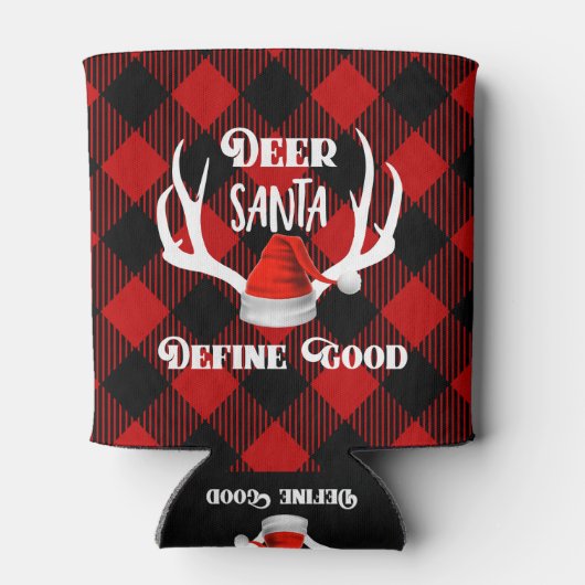 Deer Santa Define Good Kerstjacht Antlers Blikjeskoeler (Achterkant)