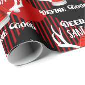 Deer Santa Define Good Kerstjacht Antlers Cadeaupapier (Rol Hoek)