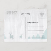 Deer Santa Kerstman Ho, Ho, Vakbendag Uitnodiging Briefkaart (Achterkant)