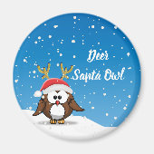 Deer Santa Owl Magneet (Voorkant)