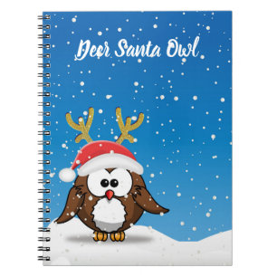 Deer Santa Owl Notitieboek