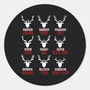 Deer Sause Jerky Chili Tacos Bbq Ronde Sticker