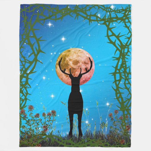 Deer Season "Deer in the Thickets" Fleece Deken (Voorkant)