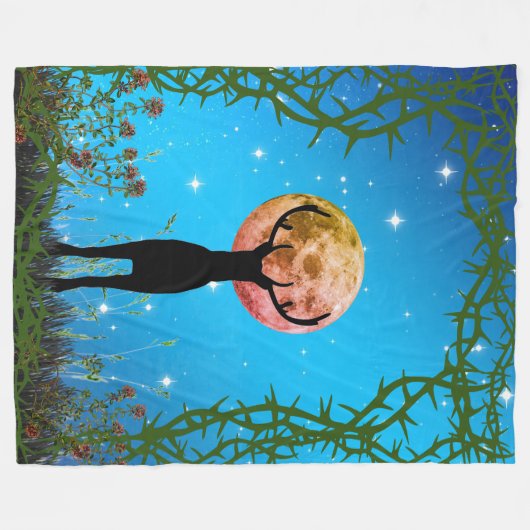 Deer Season "Deer in the Thickets" Fleece Deken (Voorkant (Horizontaal))