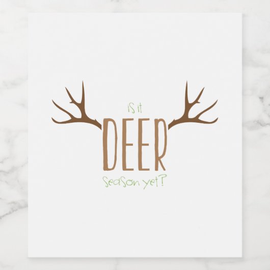 Deer Season Wijn Etiket (Enkel label)