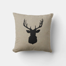 Deer Shadow | Rustic Holiday Decor Pillow Kussen