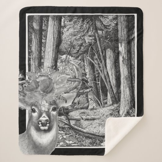 Deer Sherpa Deken (Voorkant)