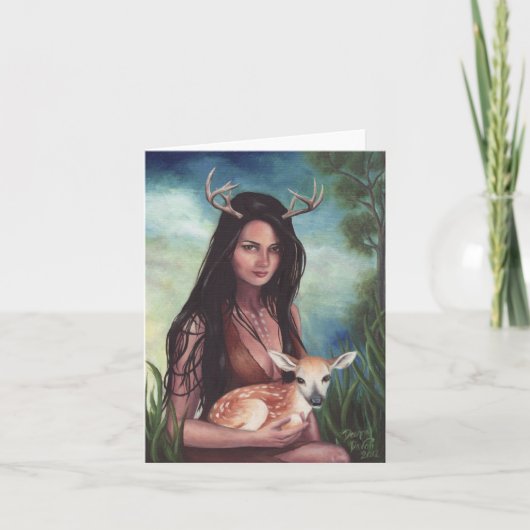 Deer Sidhe - Blank Notecard Kaart (Voorkant)