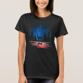 deer Silhouette Animal With Forest Cute deer   T-shirt (Voorkant)