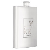 Deer Silhouette Custom Metal Flask Flacon (Rechts)