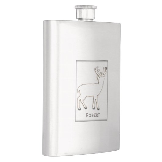 Deer Silhouette Custom Metal Flask Flacon (Rechts)