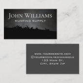 Deer Silhouette Hillside Night Visitekaartje (Voorkant / Achterkant)