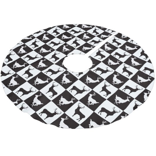 Deer Silhouette kerstboomrok Kerstboom Rok (Gekanteld)