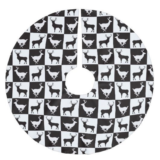 Deer Silhouette kerstboomrok Kerstboom Rok (Voorkant)