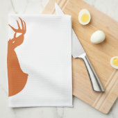 Deer Silhouette Kitchen Towel | {Oranje} Theedoek (Quarter Fold)