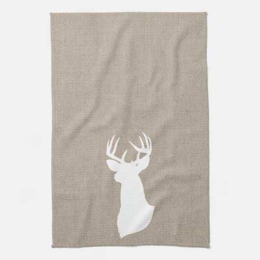 Deer Silhouette Kitchen Towel | {Wit & Burlap} Theedoek (Verticaal)