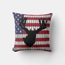 Deer Silhouette over de Amerikaanse vlag Hunting