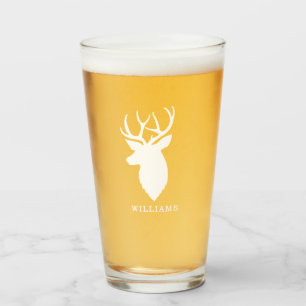 Deer Silhouette persoonlijk Glas